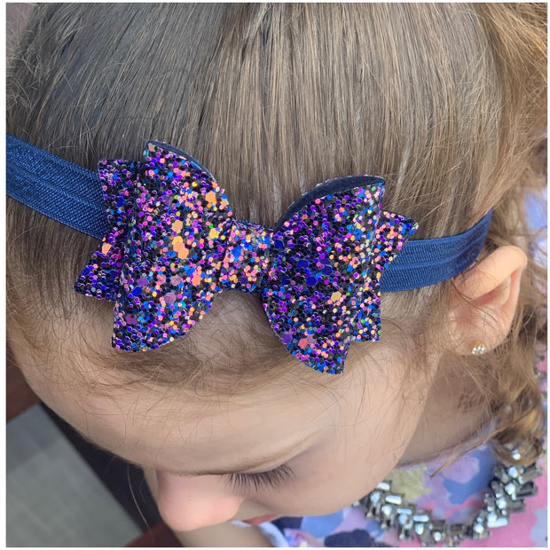 Celeste Glitz Bow Headbands