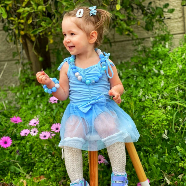 Hazel Tutu Romper- Blue