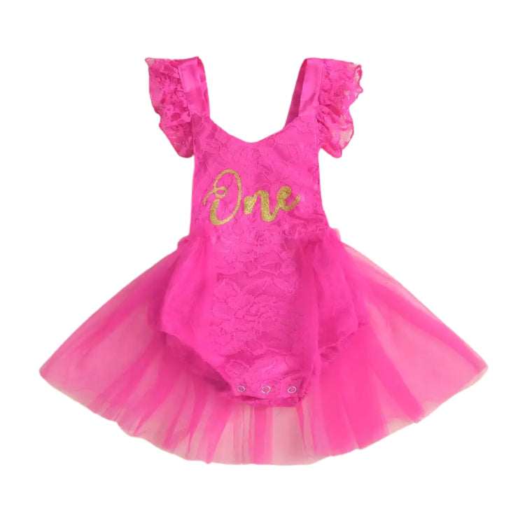 Diva Lux Birthday Onesie - Hot Pink