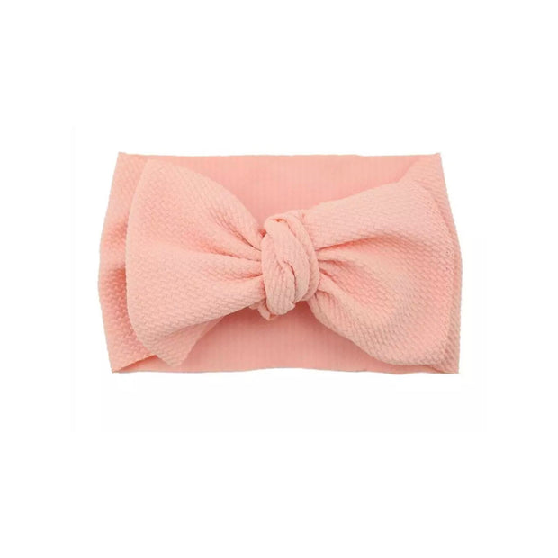 Morgan Bow Headband- Light Coral