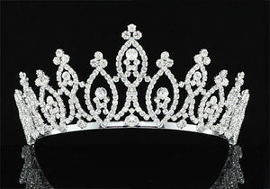 Bridal Pageant Beauty Contest Sparkling Tiara Round Crystal Crown