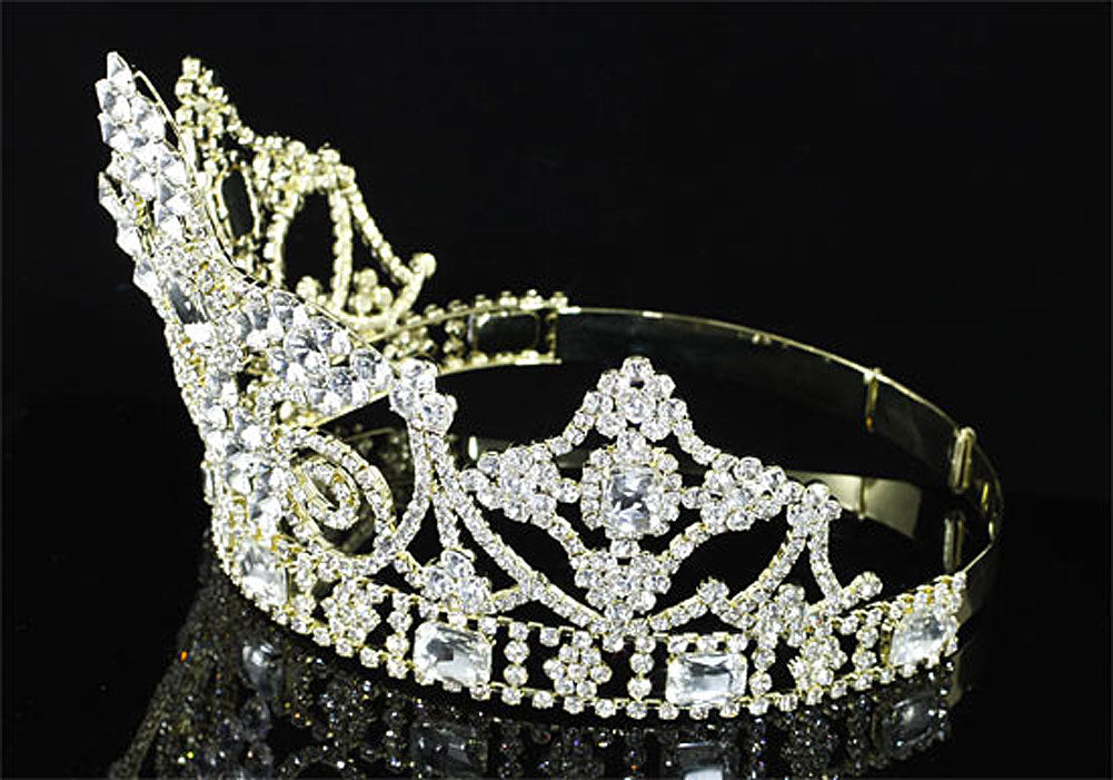 Men's Homecoming Pageant Gold King Crown Imperial Pageant Tall Tiara F ...