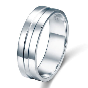 plain silver band ring