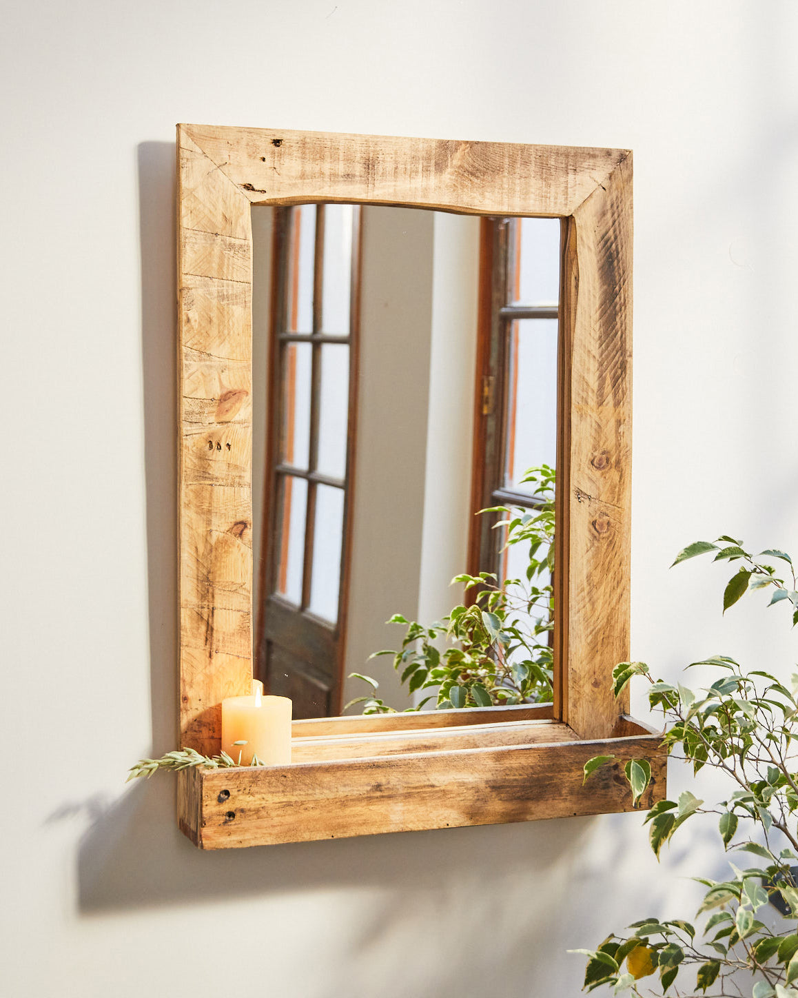 Gran espejo marco madera años 20/30 · Miroir cadre en bois années