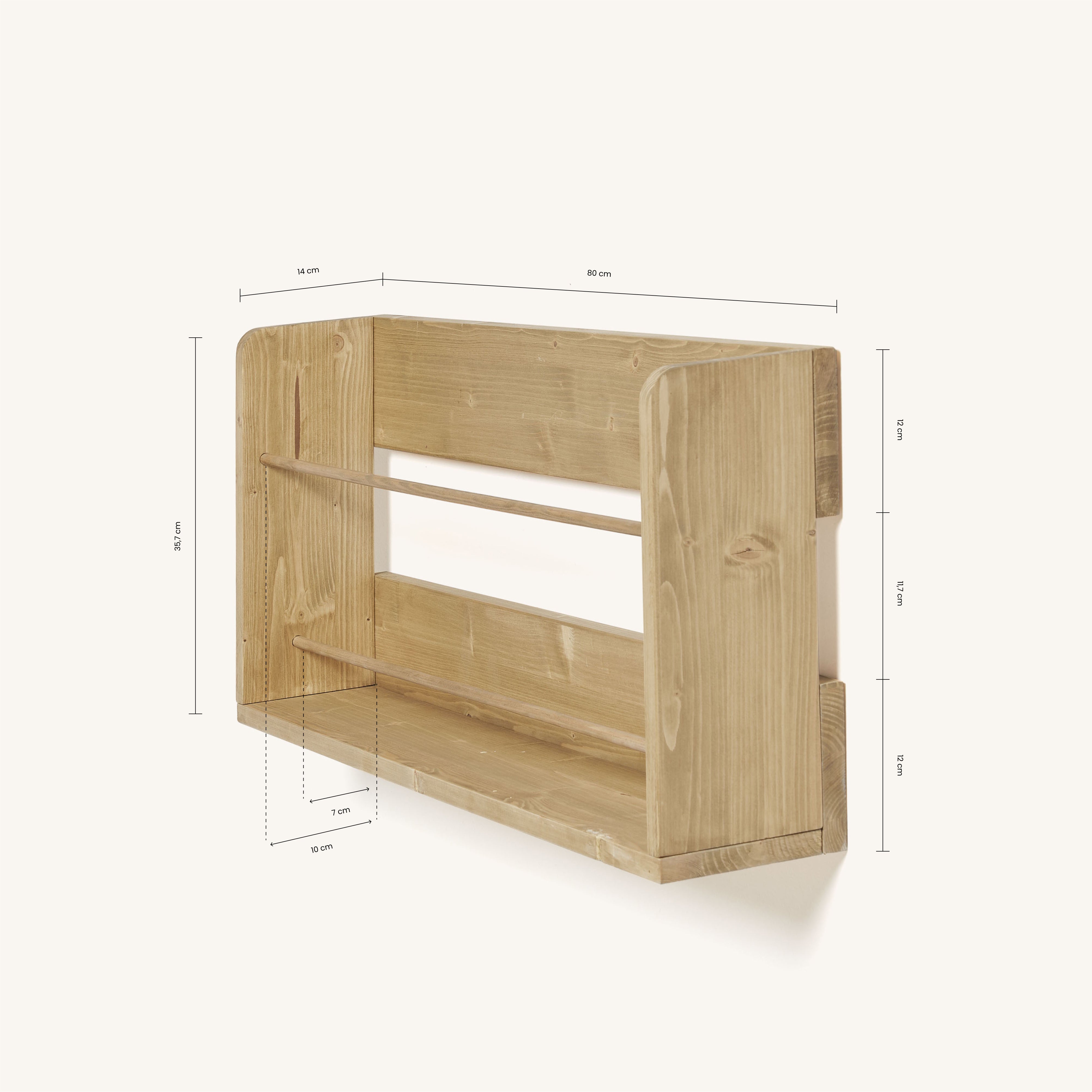 DIY Cómo hacer perchero o colgador de pared en madera de pino / How to make  a wall wood coat rack 