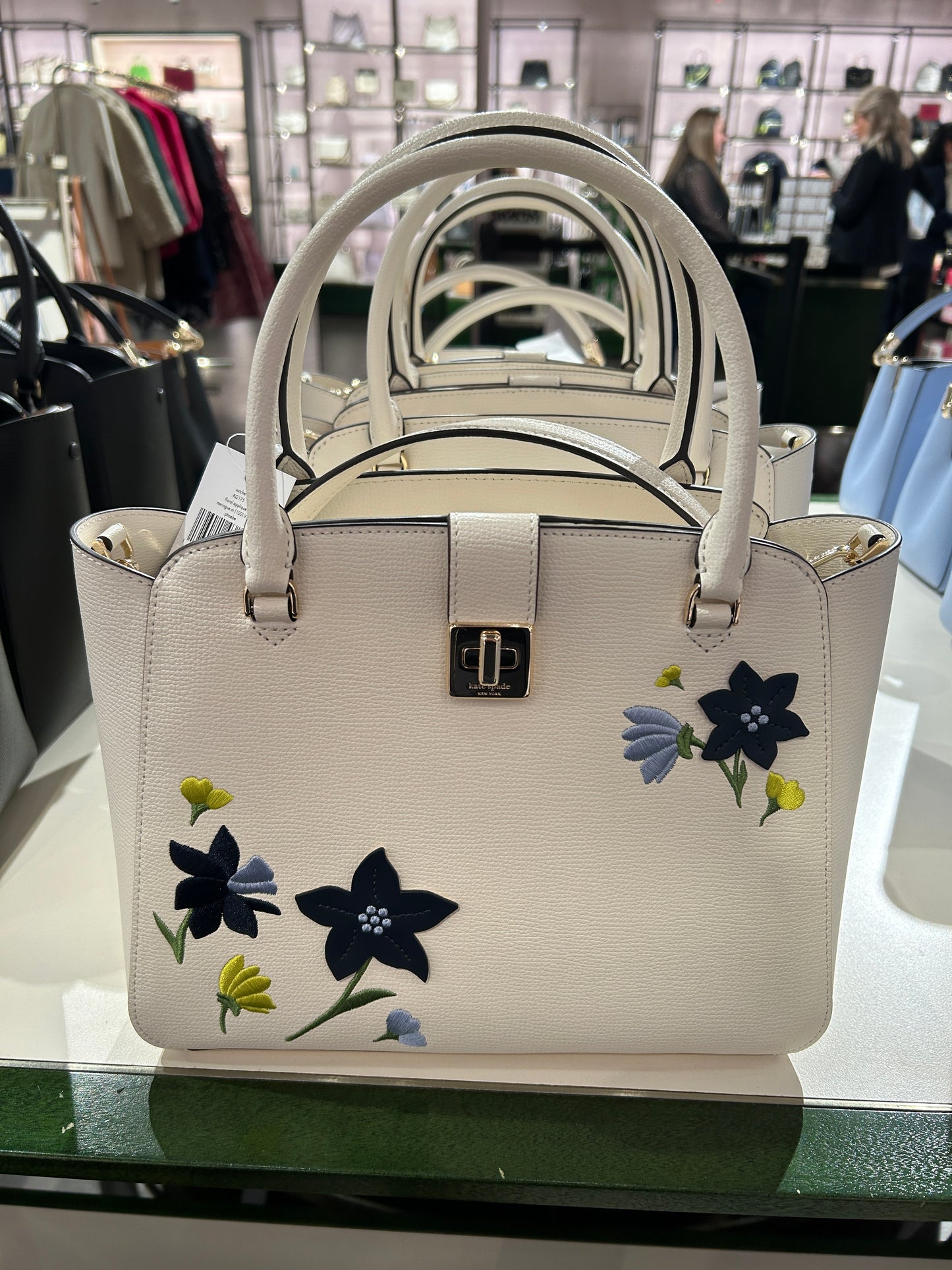 Kate Spade Phoebe Floral Applique Flap Crossbody In Meringue (Pre