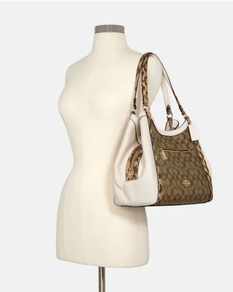 Coach Kristy Shoulder Bag In Signature Khaki Chalk Multi – SELLECTION