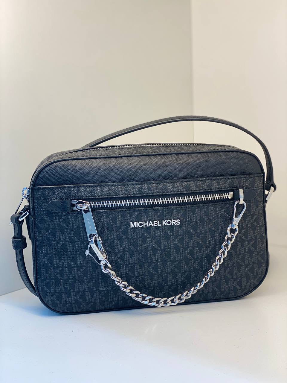 Michael Kors Charlotte Leather Shoulder Tote Purse Handbag Vista Blue +  Wallet | eBay