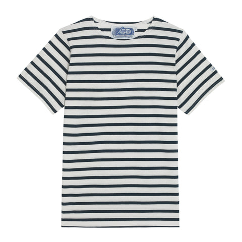 blue and white striped t shirt