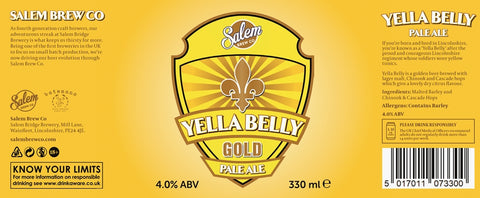 Batemans Can Beer - Yella Belly Gold - Pale Ale - Salem Brew Co. Canned