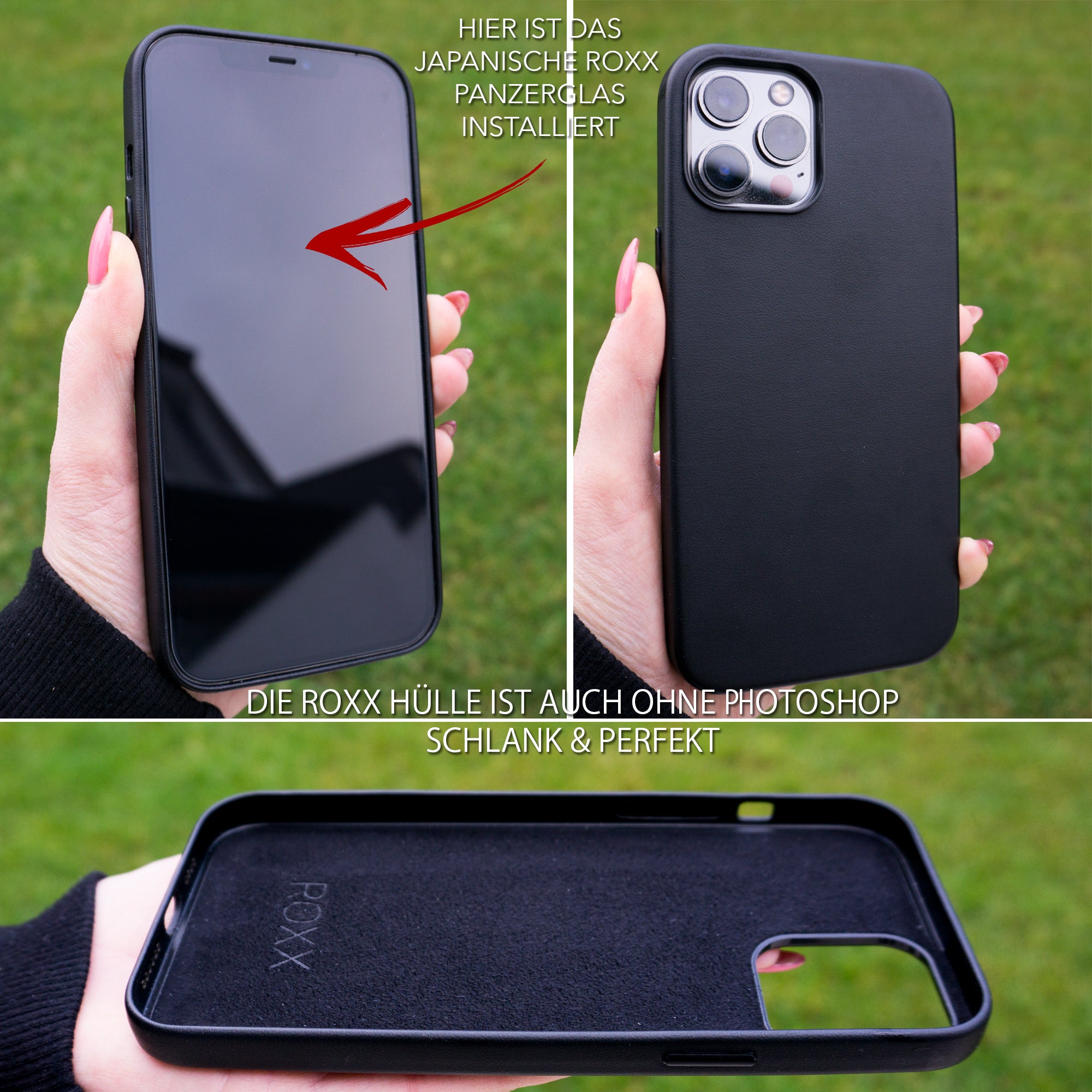 ROXX Hard Case Echt Leder Hülle | Für Apple iPhone 12 Pro Max (6,7 Zol