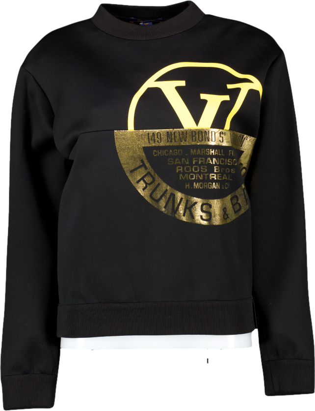 Louis Vuitton Men's Black Cotton Trunks & Bags Sweatshirt