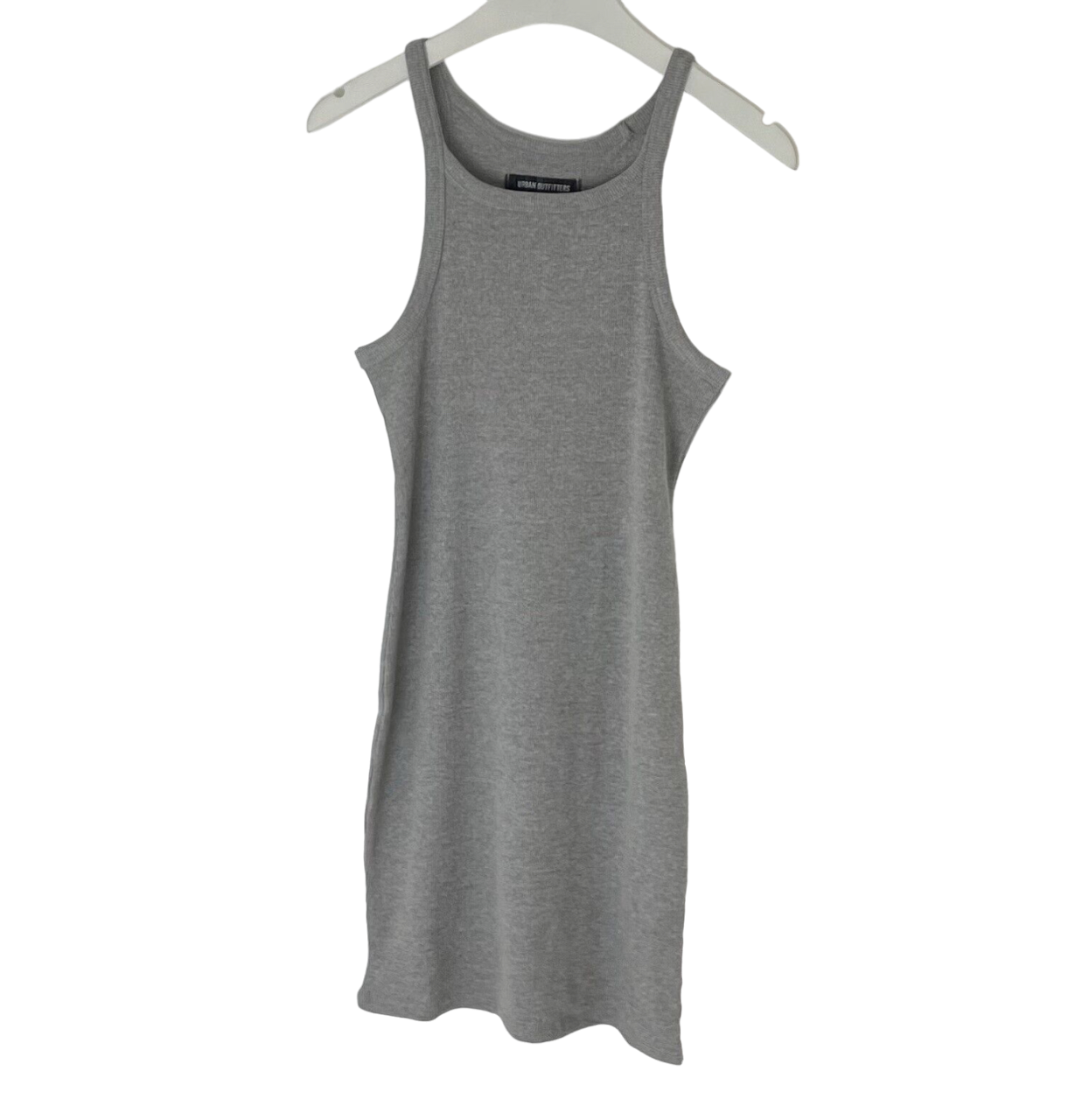 image of Urban Outfitters Grey Ribbed Mini Dress UK Size L