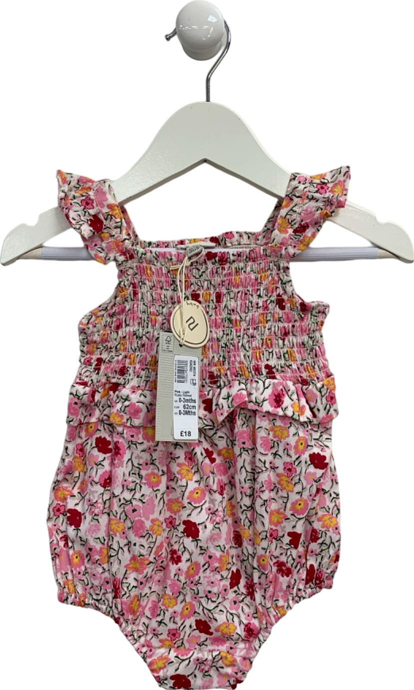 image of River Island Pink Floral Rustic Retreat Romper 0-3 Months