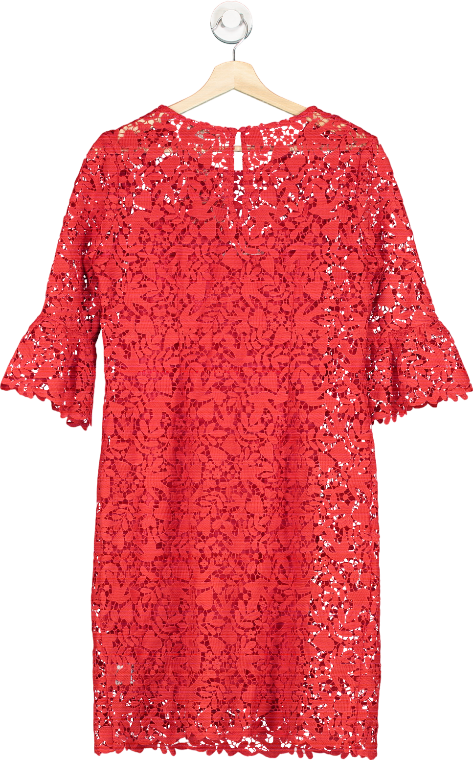 Image of Boden Red Lace Shift Dress UK 10R