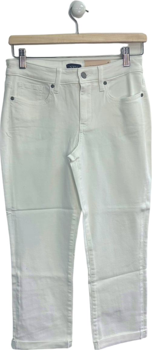 Image of NYDJ Optic White Chloe Crop Jeans Size UK 8