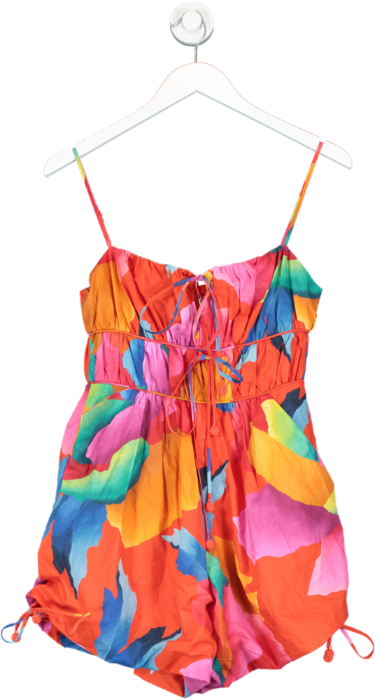 image of Farm Rio Multicoloured Abstract Pattern Romper UK XS