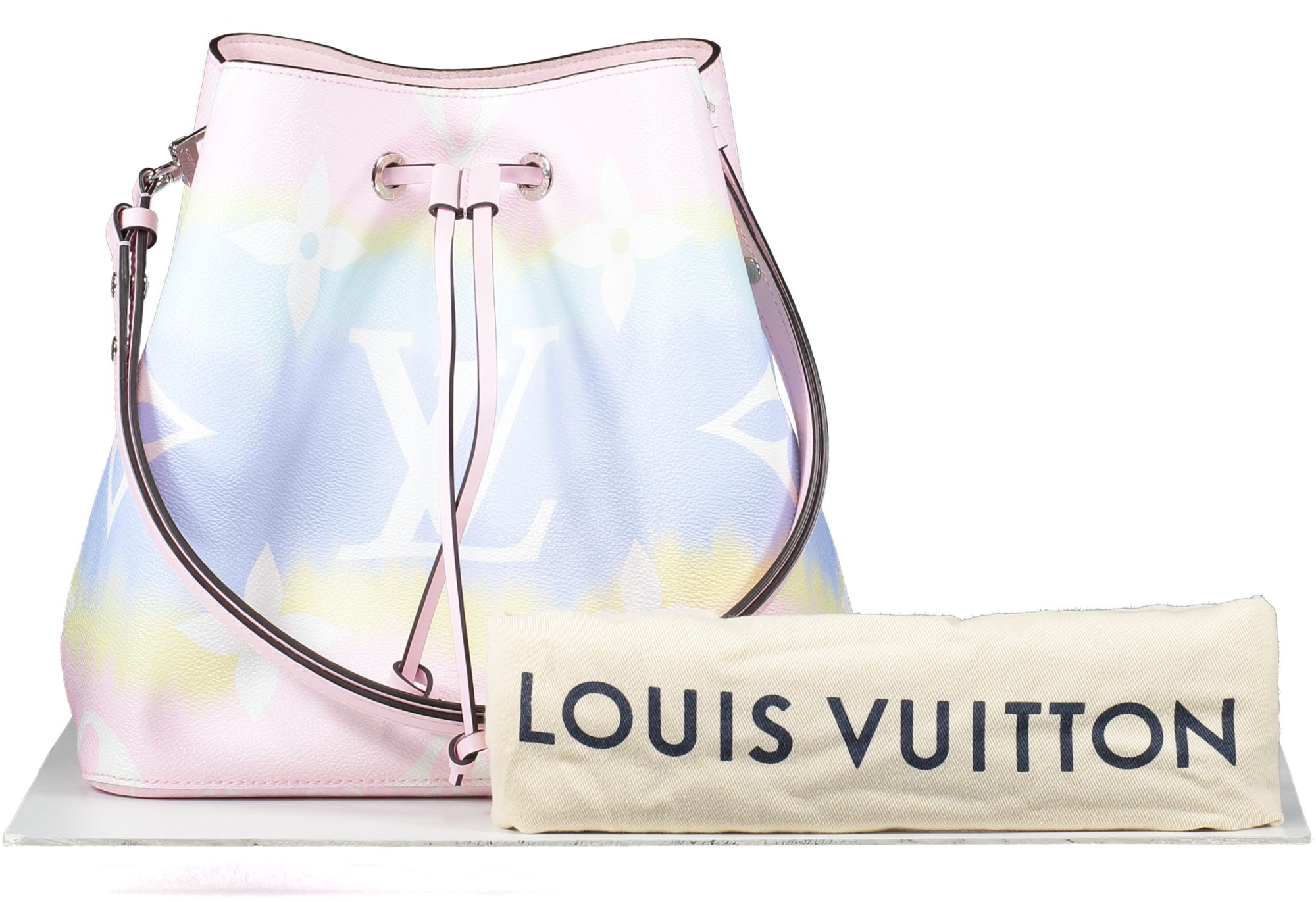 LOUIS VUITTON Escale Neonoe MM Monogram Shoulder Bag Pastel Pink