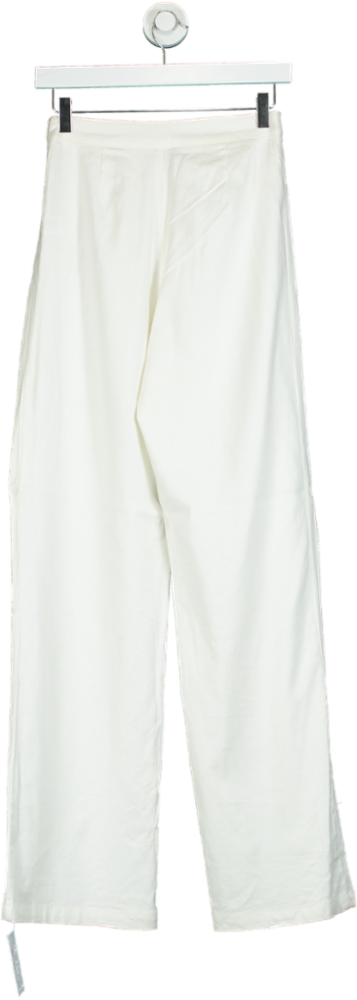 Image of Fashion Nova White Wide-Leg Trousers XS