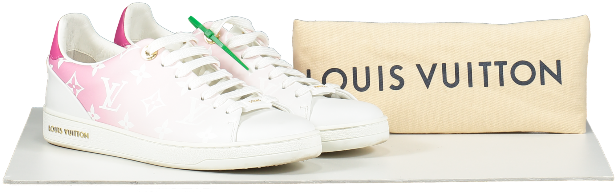 Louis Vuitton White Pink Ombre Front Row Sneakers / Trainers UK 3.5 EU 36.5