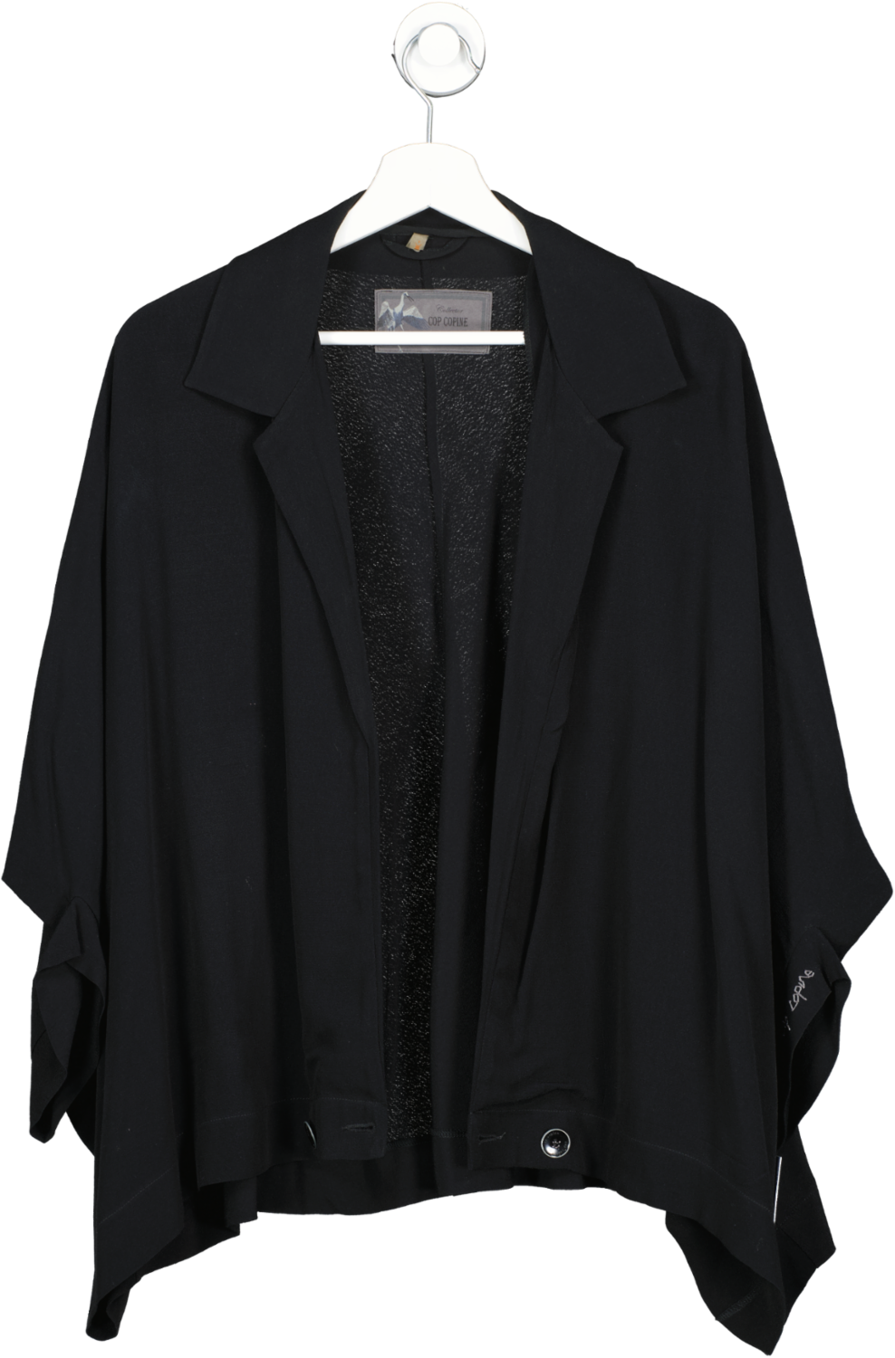 Image of Cop Copine Black Loose Fit Short Sleeve Jacket UK M/L