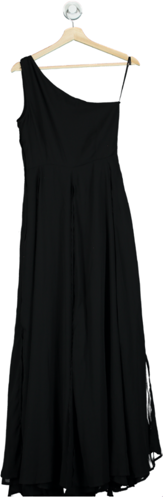 image of Religion Black One-Shoulder Maxi Dress UK 8