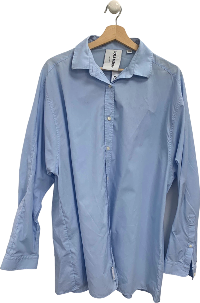 Image of Collusion Blue Button-Up Shirt UK 10