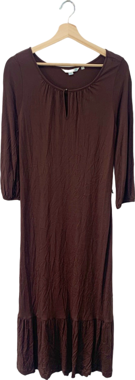 Image of Boden Chocolate Brown Midi Dress UK 10