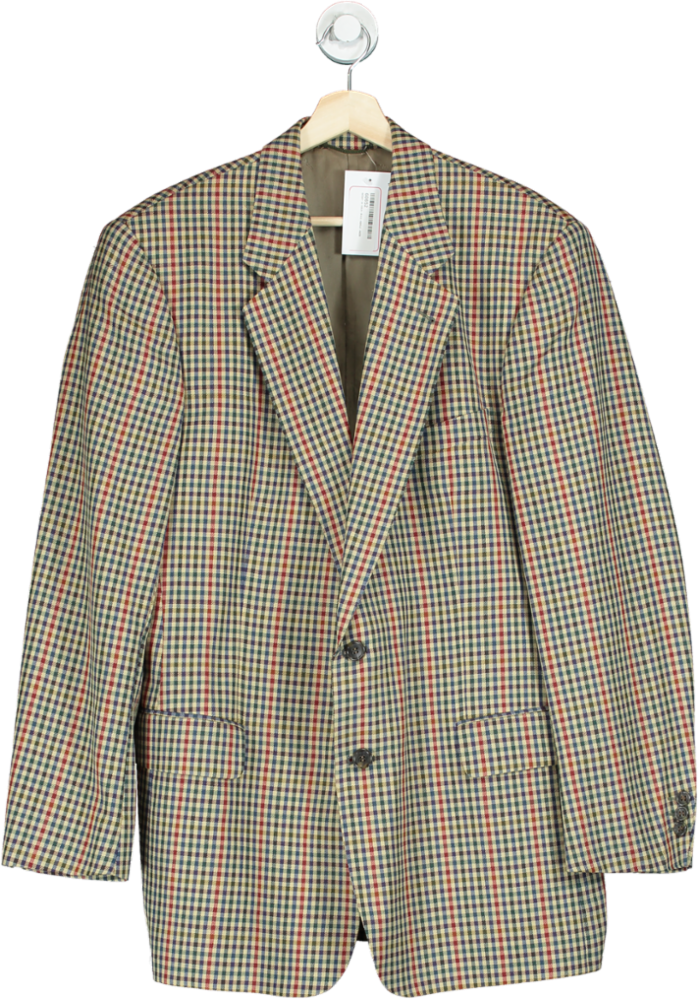 Image of Burberrys Multicolour Checkered Blazer UK XXL