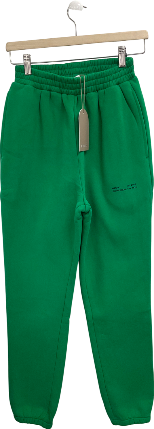 image of Meshki Green Camille Oversized Fleeceback Jogger UK S
