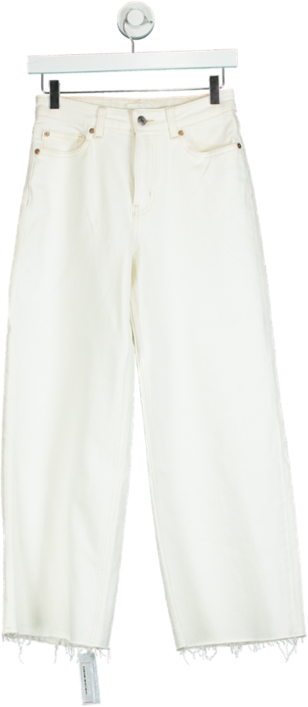 Image of H&M White Wide-leg Jeans UK 6