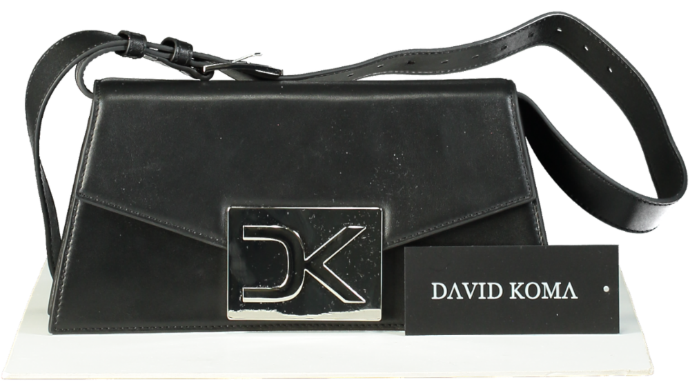 image of David Koma Black DK City Leather Bag