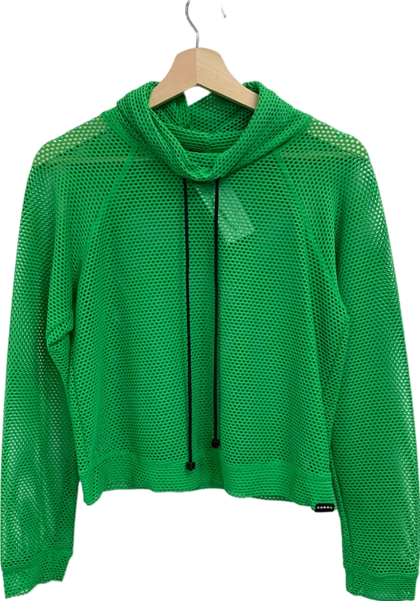 Image of Koral Green Mesh Hoodie UK M