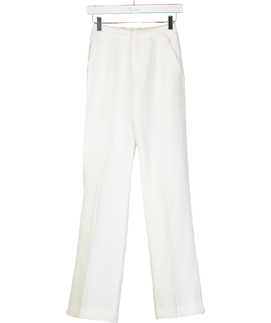 image of BOA White Effortless Wide Leg Trousers UK XS