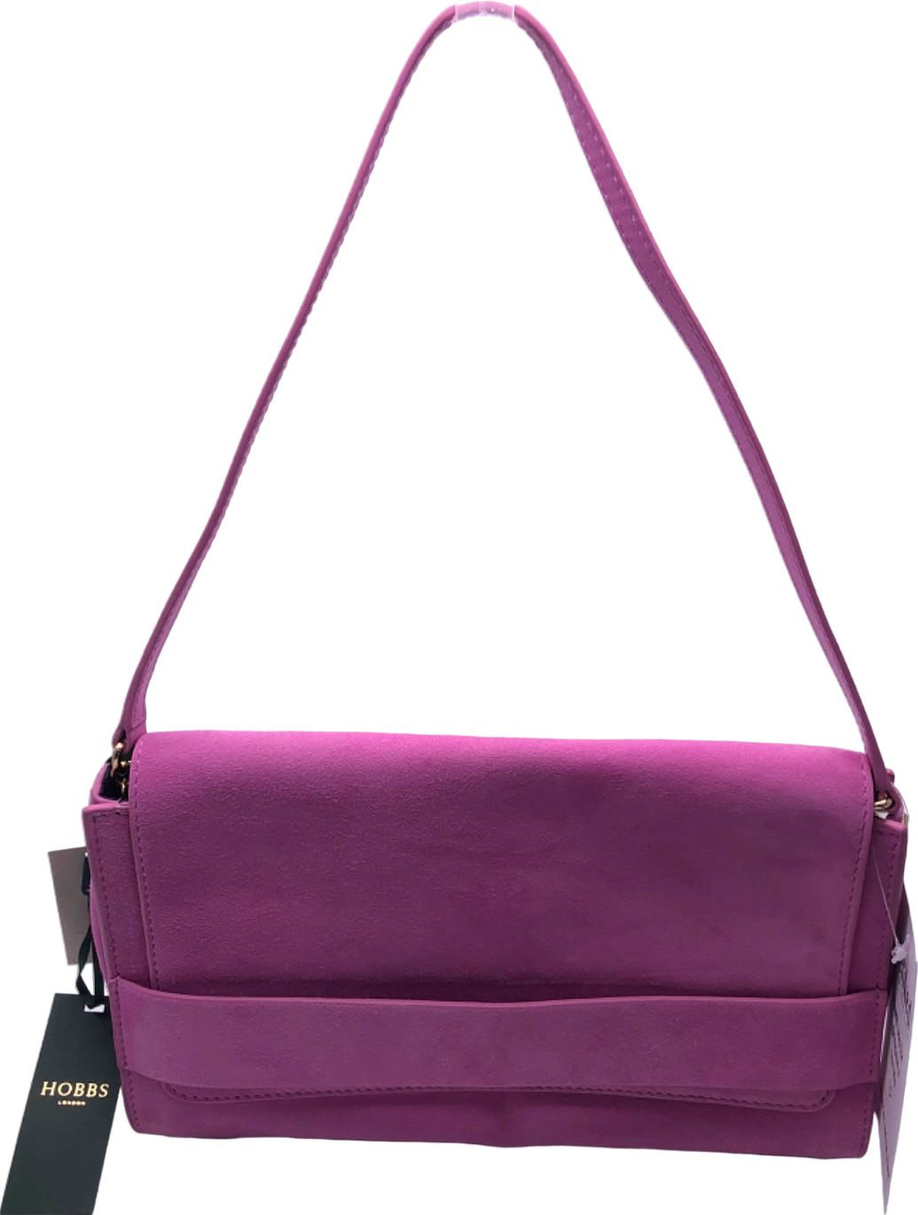 Image of Hobbs Pink Leather Shoulder Bag One Size