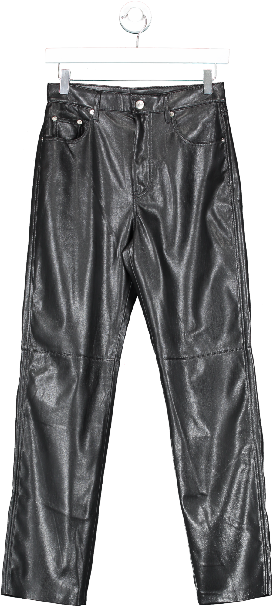 Black Vegan Leather Trouser