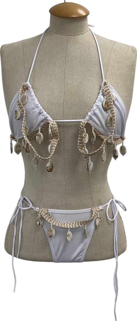 image of wolfe bay White Shell Bikini UK S