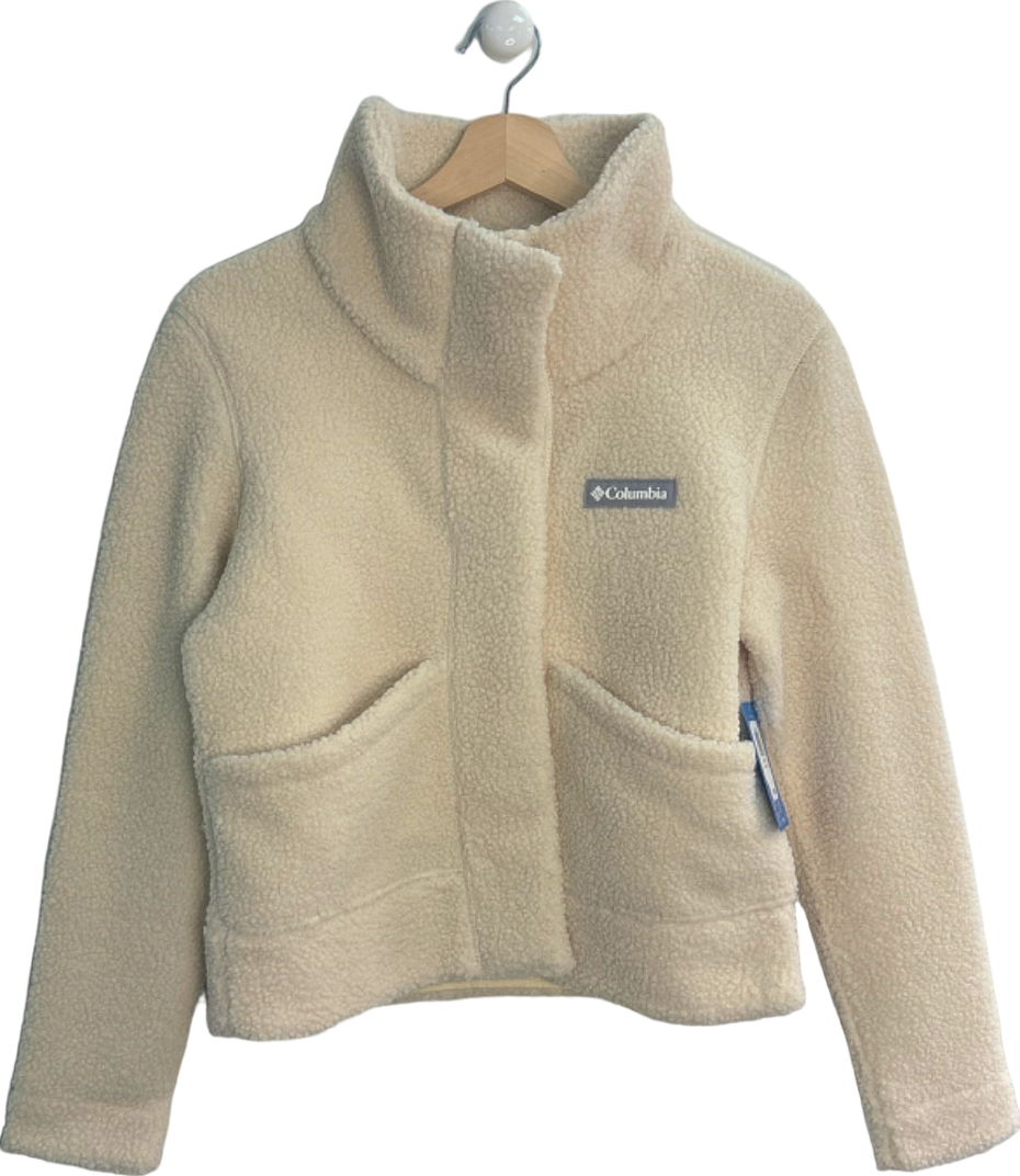 Image of Columbia Cream Panorama Borg Fleece Jacket SZ L