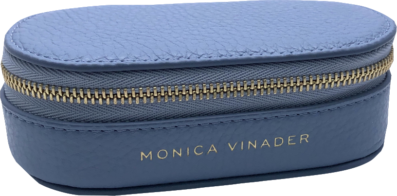 Monica Vinader Womens Green Mini Oval logo-print Leather Jewellery Box 1 Size