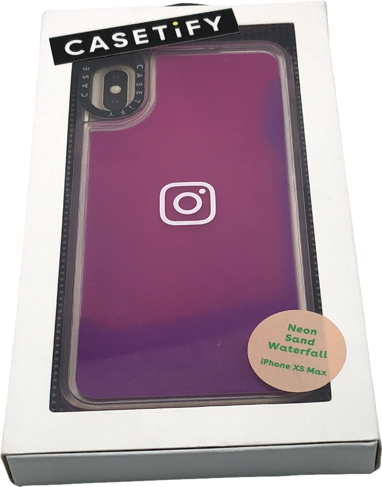 image of Casetify Purple Neon Sand Waterfall Iphone Xs Max Case One Size