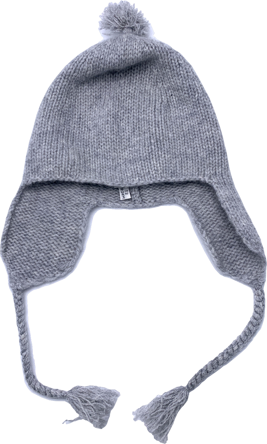 image of Bonpoint Grey 100% Cashmere Baby Beanie Hat 18-24 Months