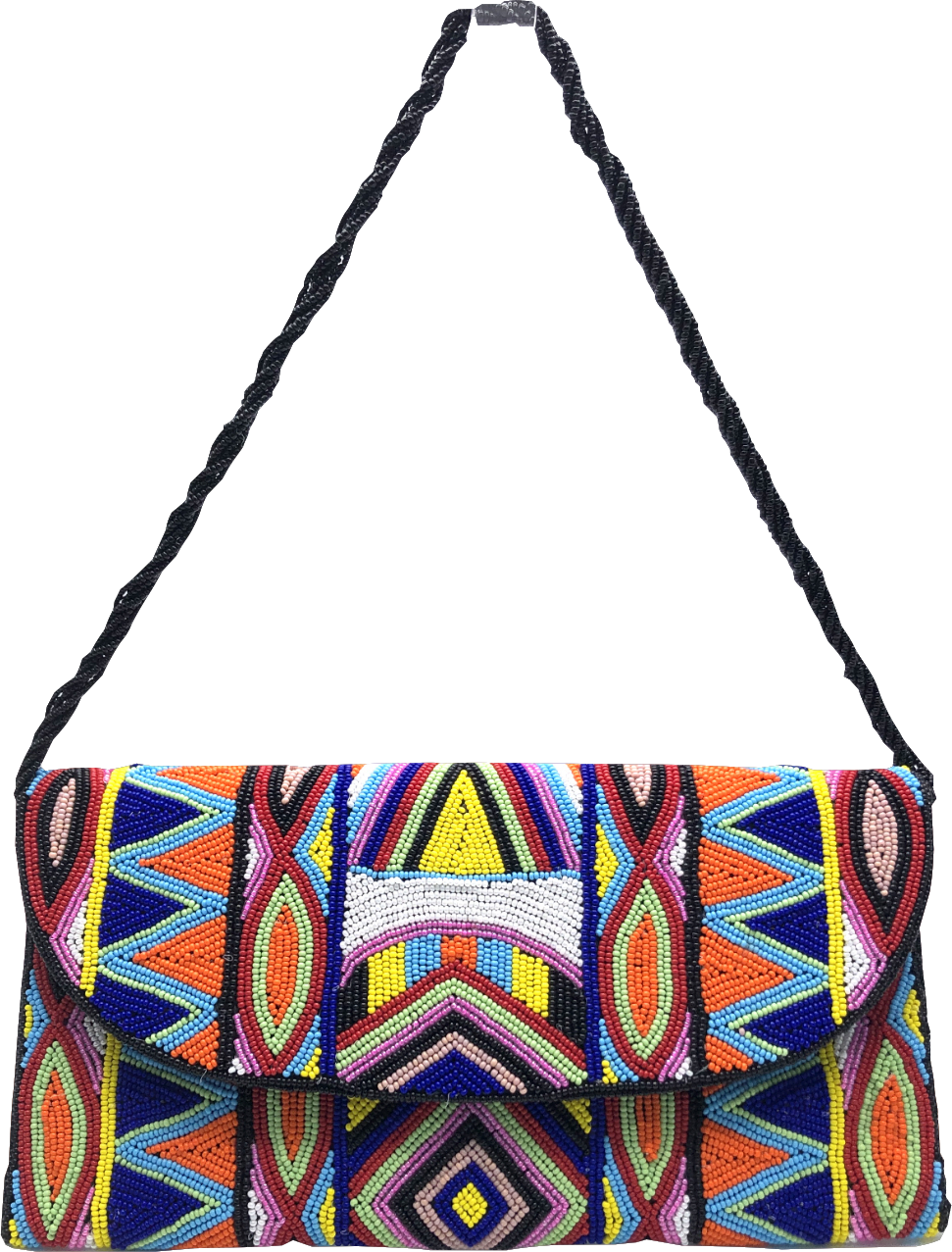 Aspiga Multicoloured Beaded Clutch Bag Reliked