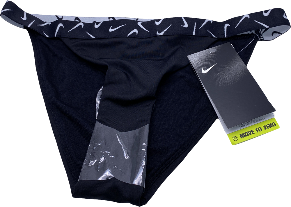 Nike Swimming Swoosh taped bikini bottoms in black