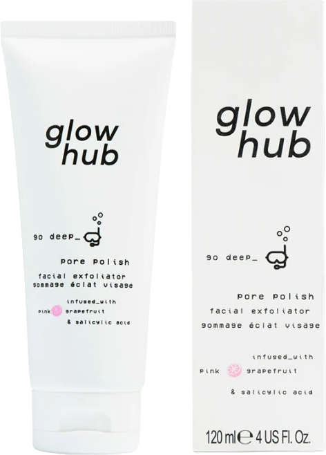 image of Glow Hub Pore Polish Facial Exfoliator 120ml