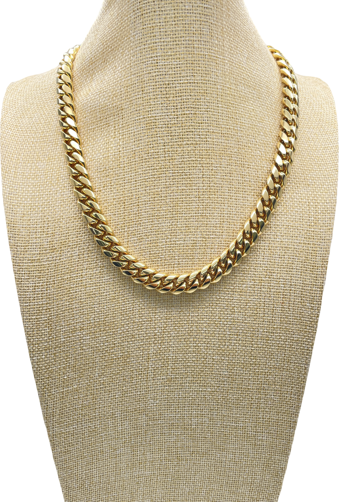 image of Yellow Gold 18k Plated Chubby Chain Link Necklace