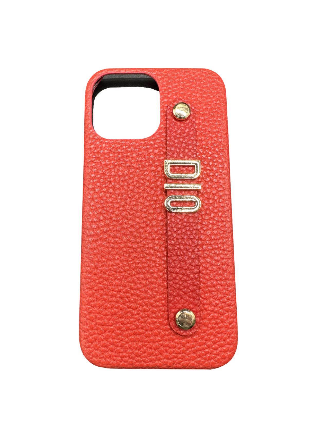 image of Red Faux Leather Personalised Phone 14 Pro Max One Size