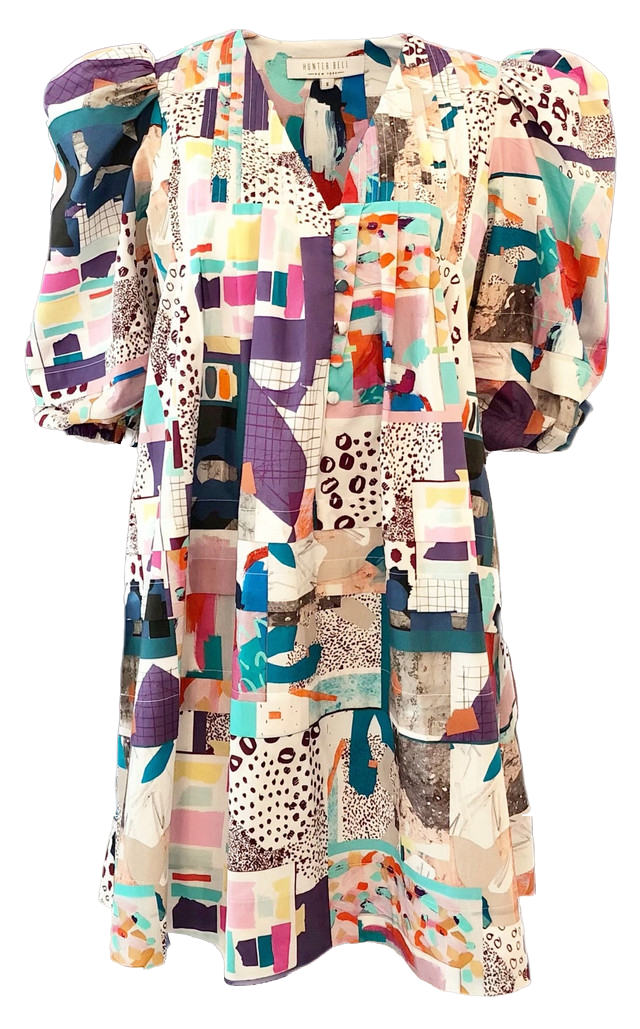 image of Hunter Bell Jenkins Dress, Patchwork BNWT UK M