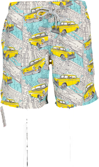 image of Vilebrequin Multicoloured Grey Moorea Taxi Swim Shorts UK L