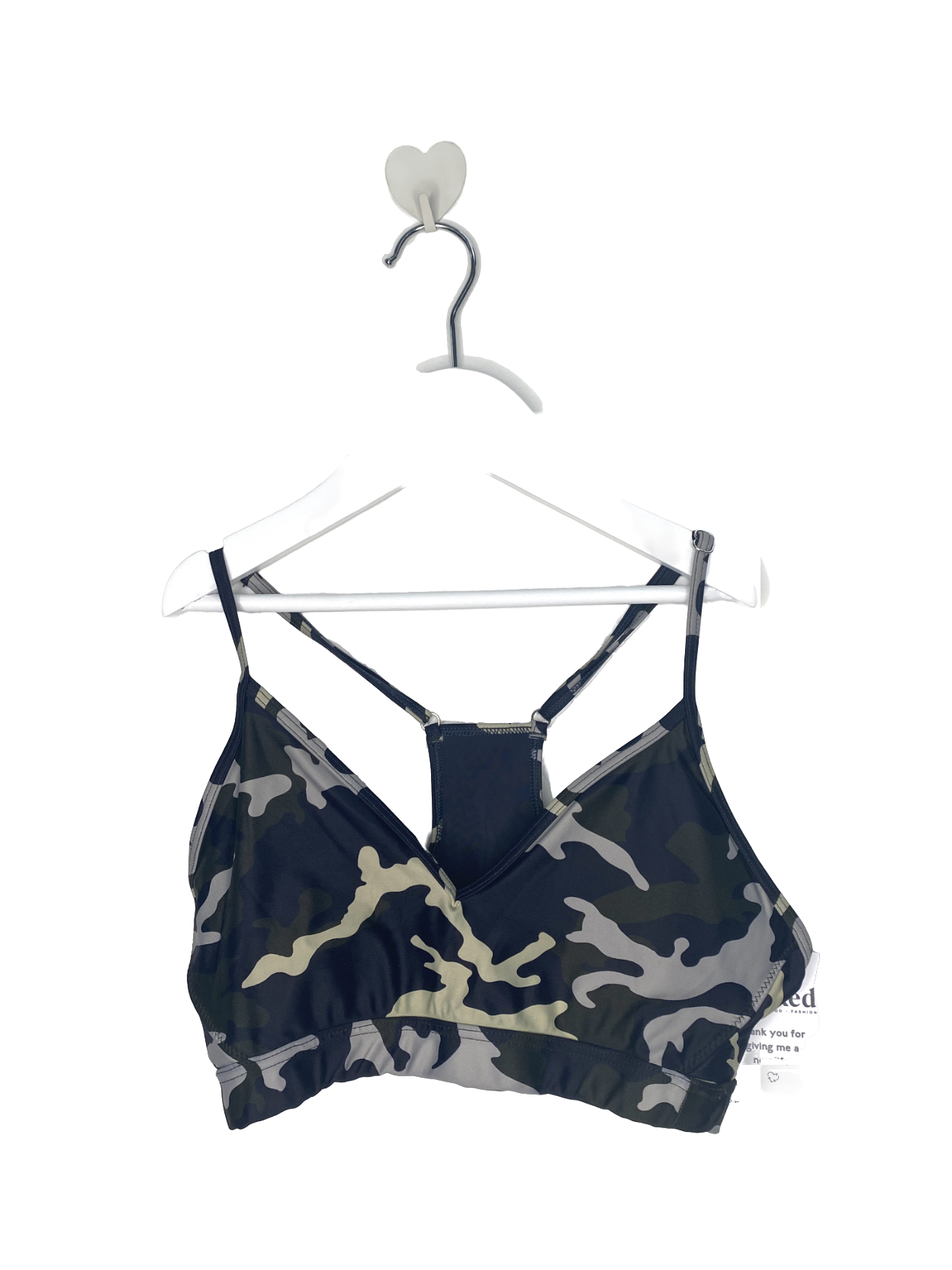 Image of The Upside Green Camo Sports Bra UK 6