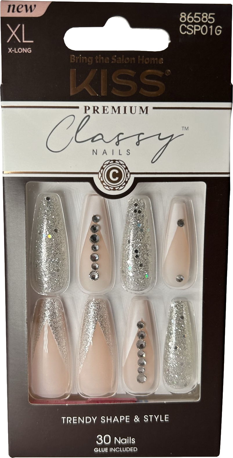 image of kiss Classy Premium Nails Csp01g 30 nails